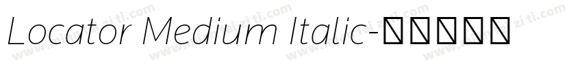 Locator Medium Italic字体转换